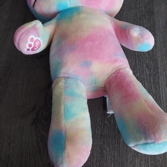 Build a Bear Hello Kitty Tie Dye Pastel Plush Stuffed Animal Pink Yellow Blue - Picture 5 of 5